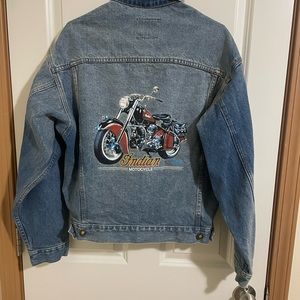 Indian Motorcycles Denim Jacket Size Womens Large